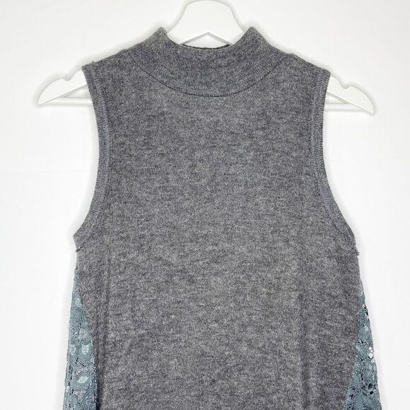 Anthropologie Moth Sleeveless Pullover Sweater Tank Lace Back Women’s Size XS - Picture 3 of 9